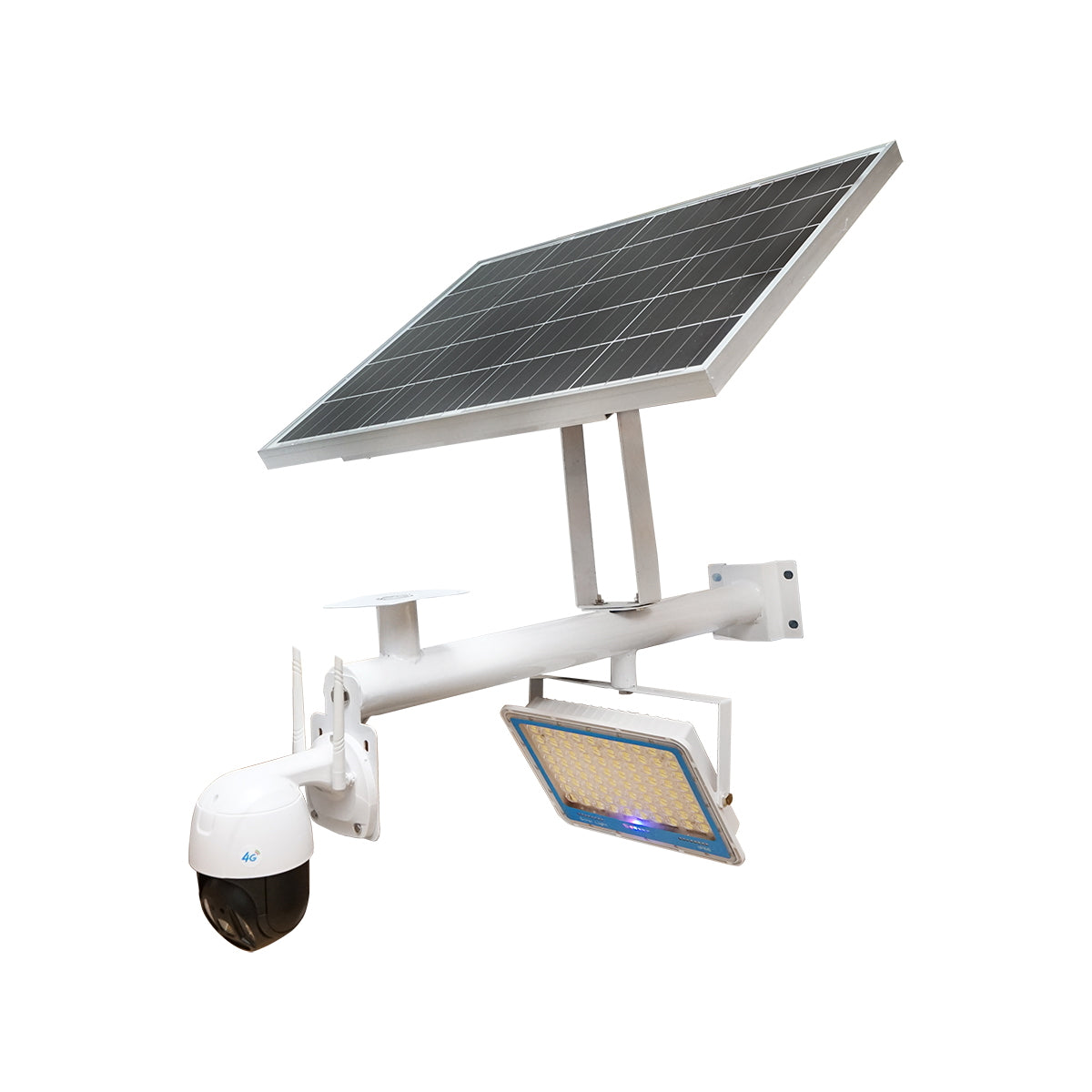 300W LED projector surveillance camera, battery, 60W solar panel, and remote control Breckner Germany